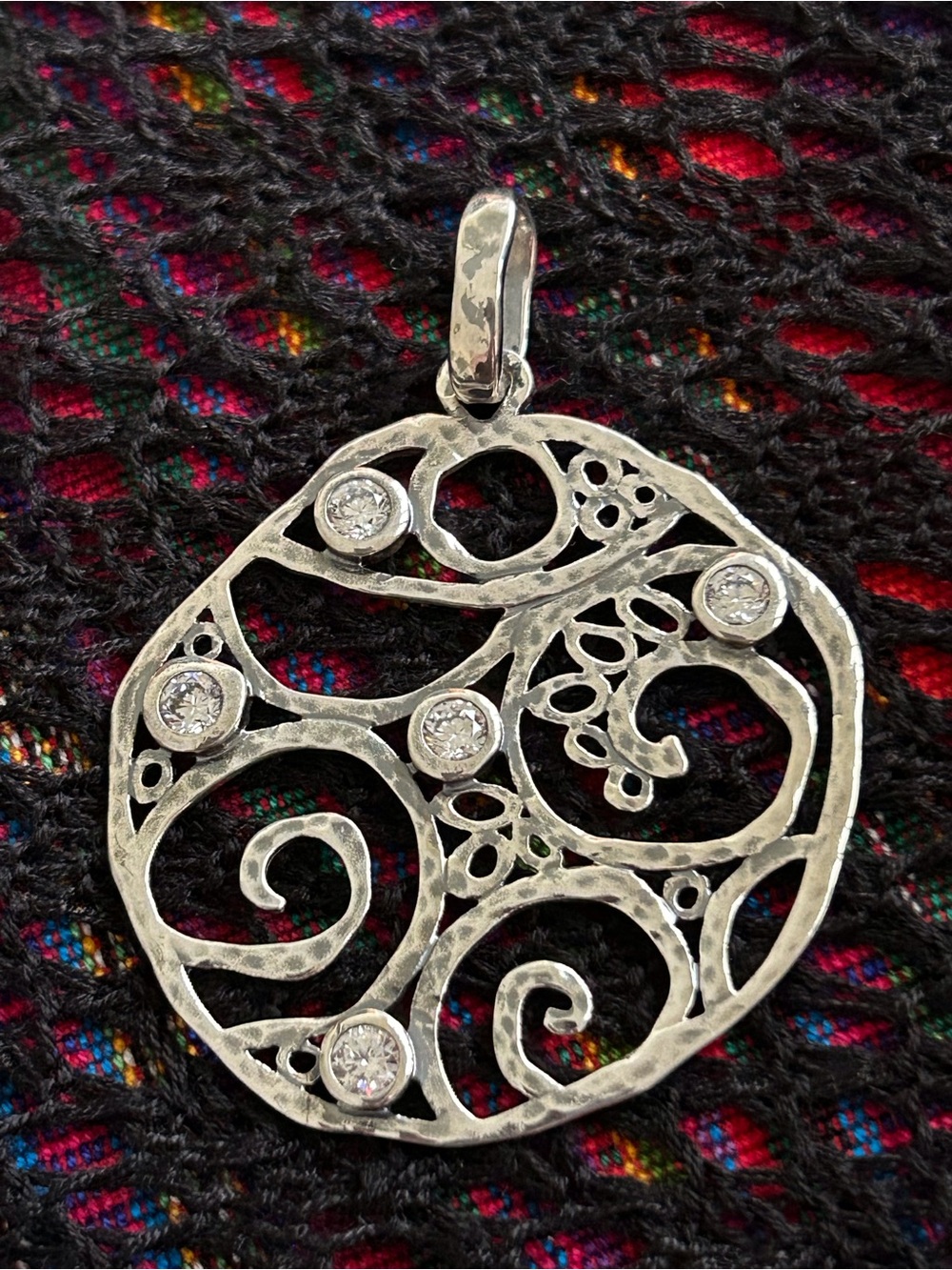 Grace & Heart Fantasy Filigree Sterling Silver Pendant - P-1752-SS
